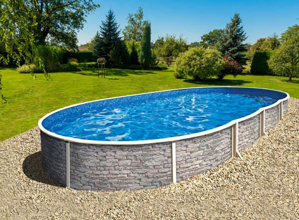 Piscina fuori terra ovale AZURO STONE