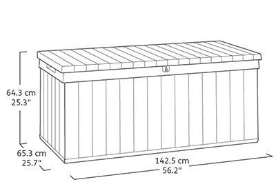 Baule in resina DARWIN 120G dimensioni