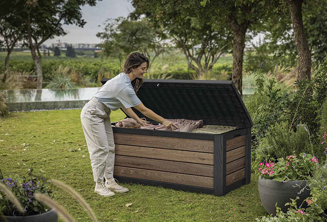 Baule in resina DECO 150G effetto legno