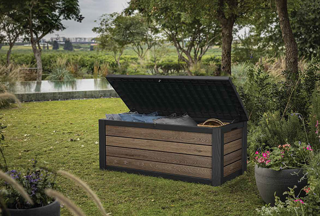 Baule in resina impermeabile effetto legno