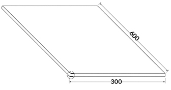 Bordo piscina in gres SARZANO 30 x 60 x 0,90 cm