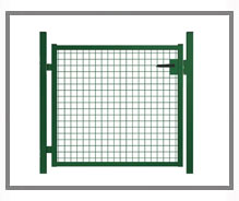 Cancello pedonale per rete recinzione rigida
