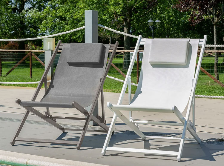 Sdraio in alluminio CIRCE, con cuscino by Regarden