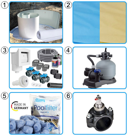 Piscina interrata CLIO 300 - Ã˜ 3,00 x h 1,20 m KIT EASY