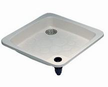 Piatto per doccia da giardino e piscina 80 x 80 cm