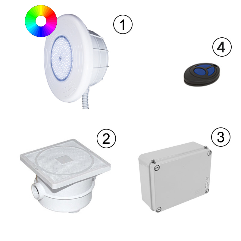 Kit illuminazione LED RGB 800 Lumen Ã˜ 320 mm per piscina