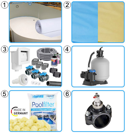 Piscina Interrata OLIVIA 1100 - 11,00 X 5,00 X H 1,50 M 18 Piscina interrata OLIVIA 1100 - 11,00 x 5,00 x h 1,50 m KIT EASY