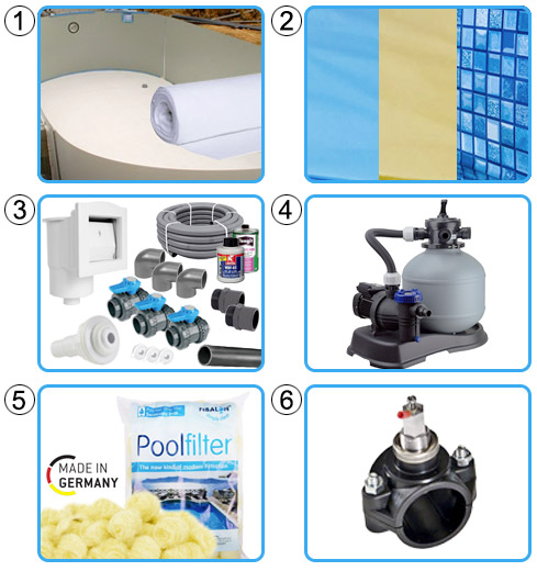 Piscina Interrata OLIVIA 700 - 7,00 X 3,50 X H 1,50 M 18 Piscina interrata OLIVIA 700 - 7,00 x 3,50 x h 1,50 m KIT EASY