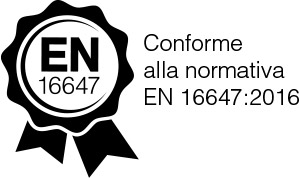 Conforme alla normativa EN 16647