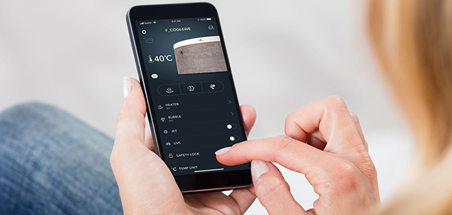 Controllo in remoto con App MSpa per vasca idromassaggio da esterno Controllo in remoto con App MSpa per vasca idromassaggio da esterno