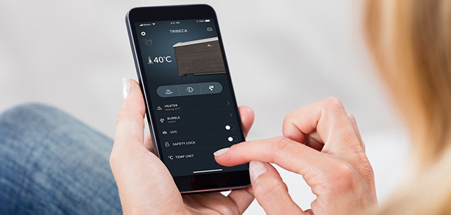 Controllo in remoto con App  MSpa per vasca idromassaggio da esterno Controllo in remoto con App  MSpa per vasca idromassaggio da esterno