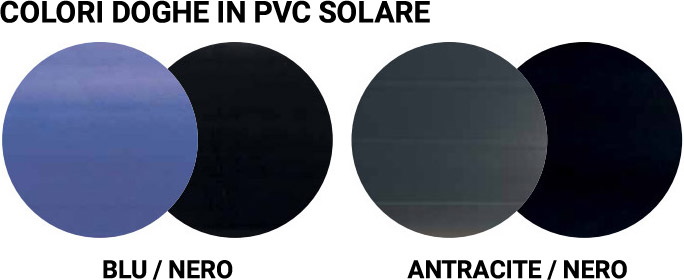 Copertura a tapparella POOL SWIFT colori doghe PVC solare