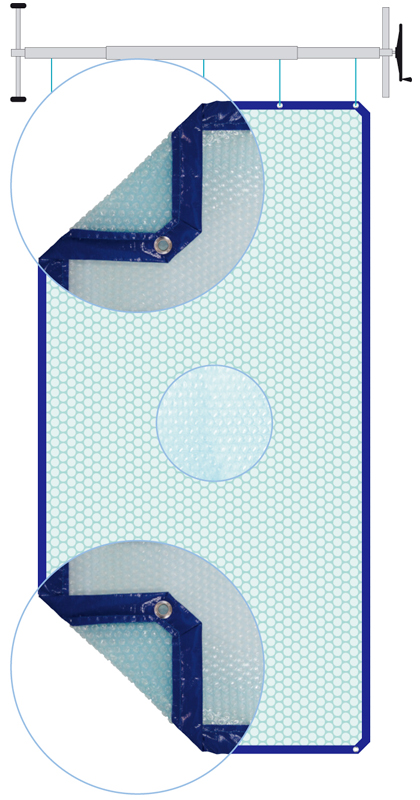 Copertura isotermica a bolle per piscina