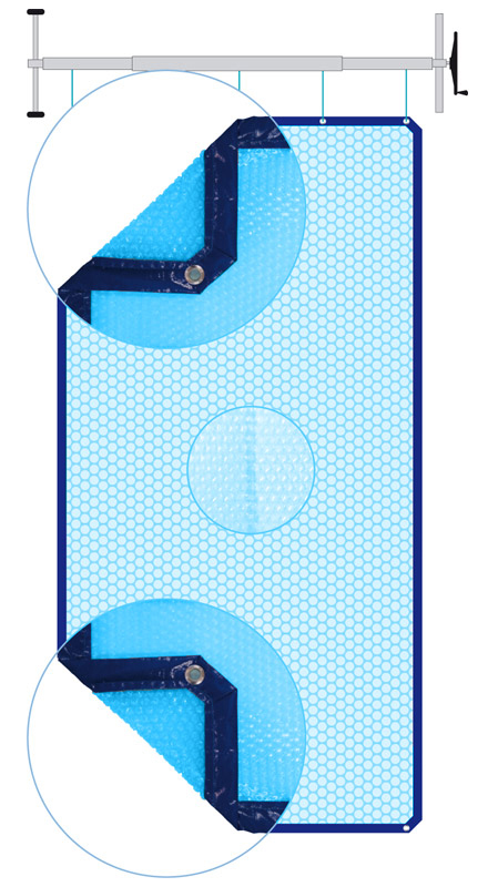 Copertura isotermica a bolle per piscina