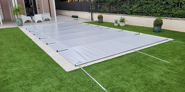 Copertura a barre di Sicurezza per piscina - PolartexÂ® POWERBAR - 580 g/mÂ²