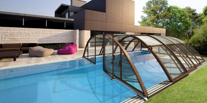 Copertura telescopica per piscina KLASIK BOX by ALBIXON