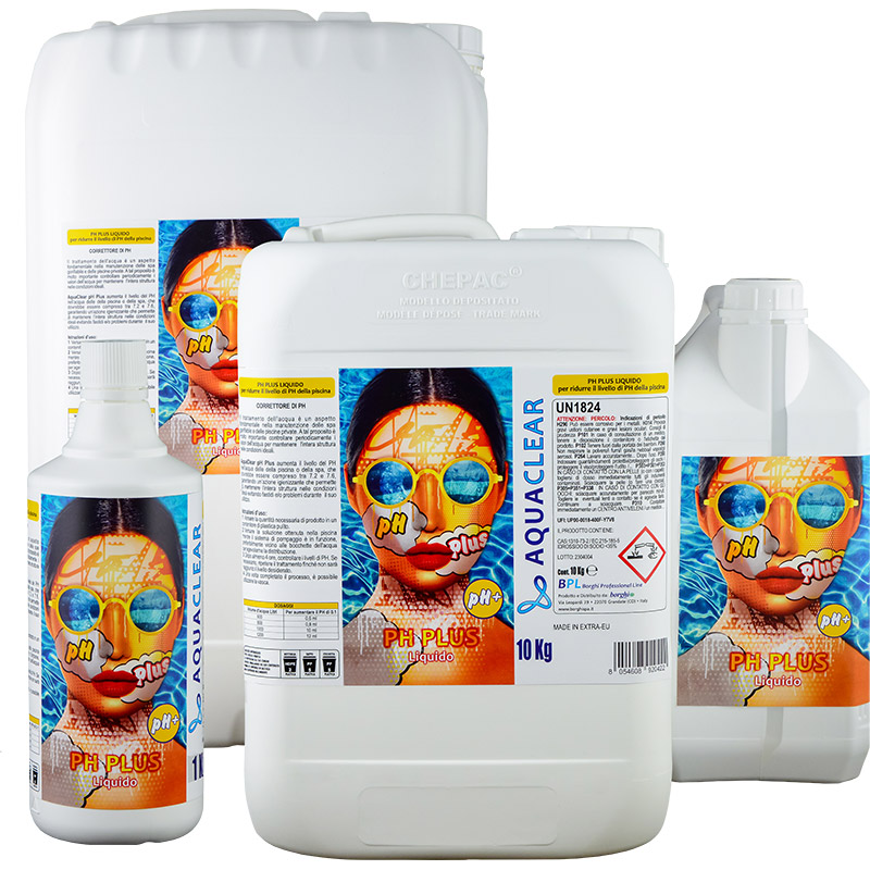 Correttore PH PLUS liquido piscina AQUACLEAR Correttore PH PLUS liquido piscina AQUACLEAR