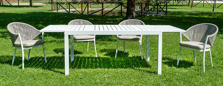 Tavolo da giardino CRONO in alluminio, allungabile Tavolo da giardino CRONO in alluminio, allungabile