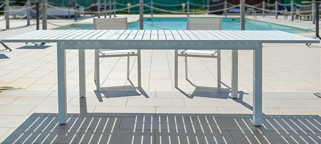 Tavolo da giardino DEDALO in alluminio, allungabile Tavolo da giardino DEDALO in alluminio, allungabile