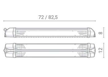 Dimensioni riscaldatore Iris 366NRC e 367NRC