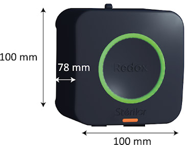 Dimensioni centralina per la misurazione del valore Rx dell'acqua della piscina STERILOR XP REDOX