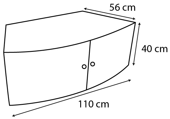 Dimensioni armadio basso con doppia porta