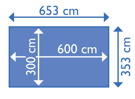 Dimensioni Piscina in legno BWT ODYSSEA 6x3