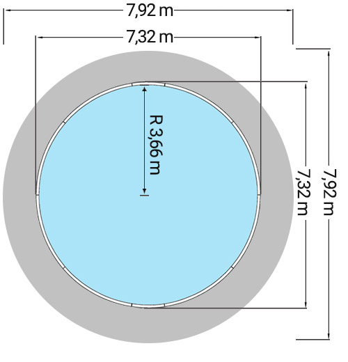 Piscina fuori terra circolare OPUS SIGNATURE