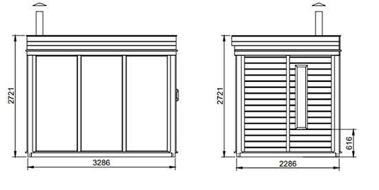 Dimensioni sauna ARES