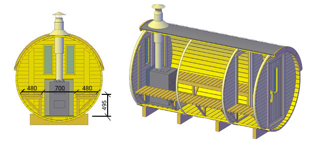 sauna plutone senza terrazza