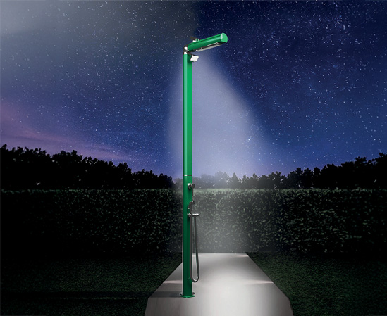 Doccia da esterno ed interno QUICK LED in alluminio