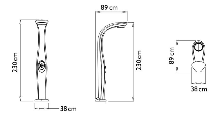 misure Doccia per Piscina DYNO