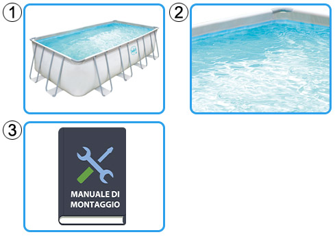 Piscina Fuori Terra SWING ELITE FRAME rettangolare - KIT BASE