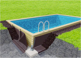 Membrana isolante HDPE 1,5 x 20 m per piscine in legno