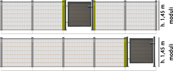Esempio montaggio recinzione con cancello pedonale