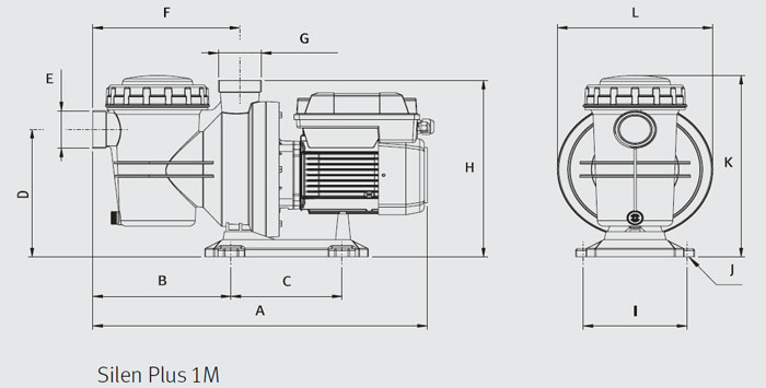 Pompa Piscina a velocitÃ  variabile Espa per filtrazione SILEN PLUS 1M - 1 HP Raccordi 5 cm