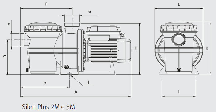 Pompa Piscina a velocitÃ  variabile Espa per filtrazione SILEN PLUS 1M - 1 HP Raccordi 5 cm