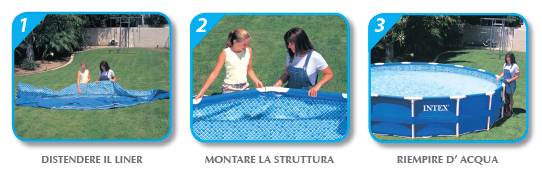 Piscina intex metal frame