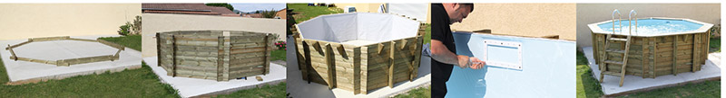 Fasi di installazione piscina fuori terra in legno
