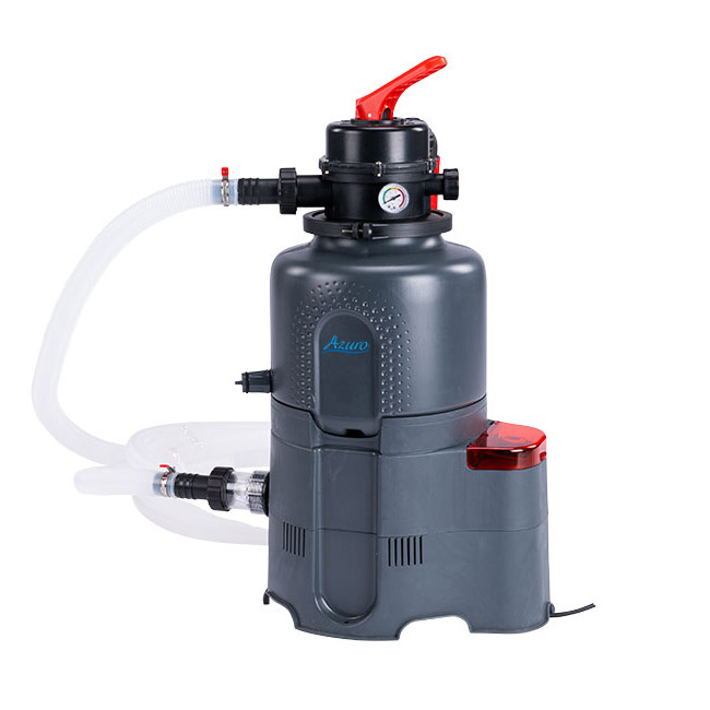 Filtro a sabbia monoblocco AZURO da 4 mÂ³/h con valvola dall'alto e timer