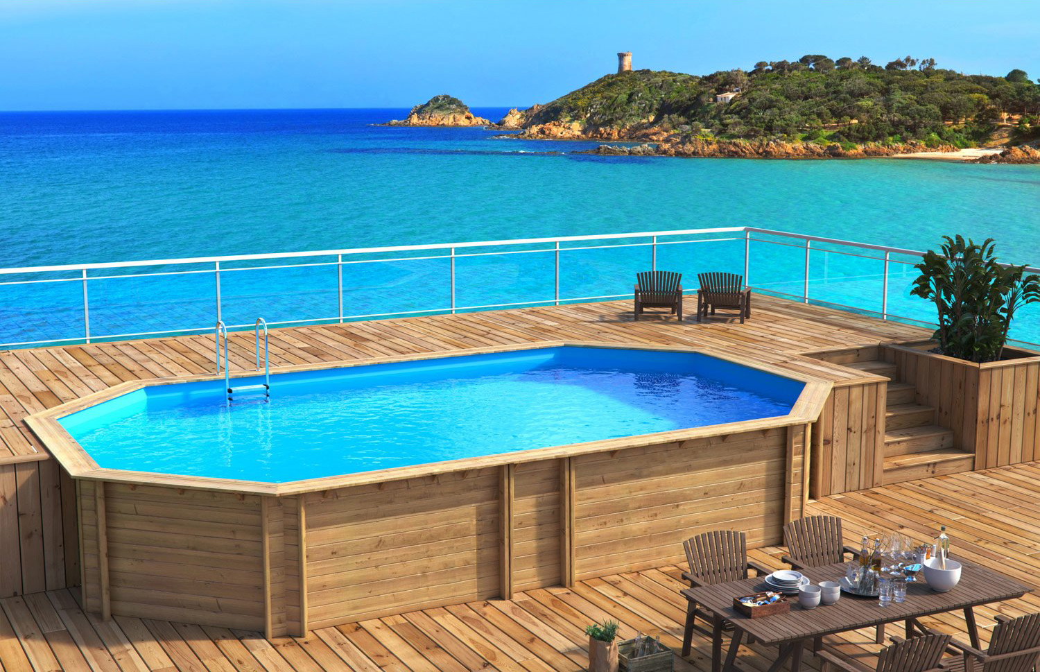 Piscina in legno fuori terra NaturalWood BWT WEVA