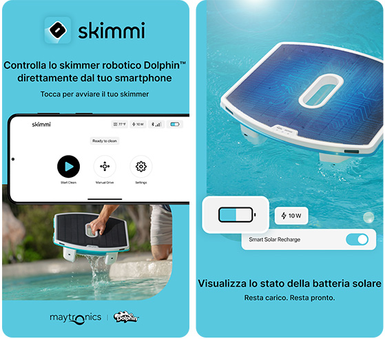 Funzionamento MyDolphin Skimmi pulitore automatico per piscina