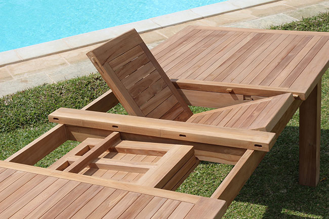 Tavolo da giardino in legno di teak GIORGIA by Regarden