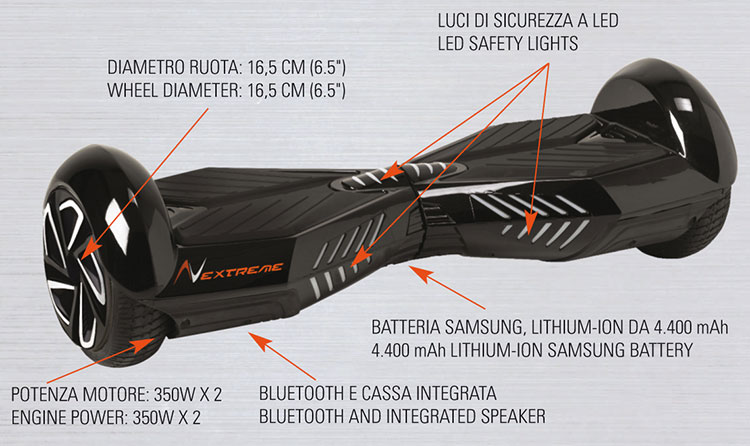 Hoverboard SKYLON 6.5 by Nextreme con bluetooth