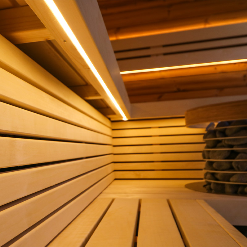 Illuminazione per sauna in strisce LED
