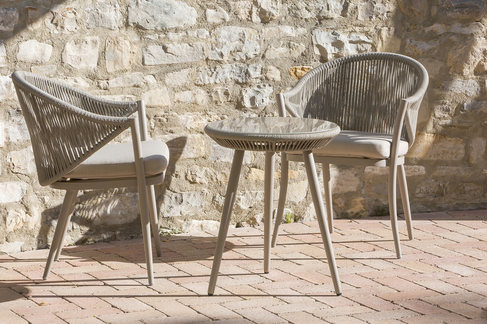 Salotto MINOSSE by Regarden in alluminio e corda