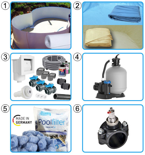 Piscina interrata ISABELLA 855 - 8,55 x 5,00 x h 1,50 m KIT EASY