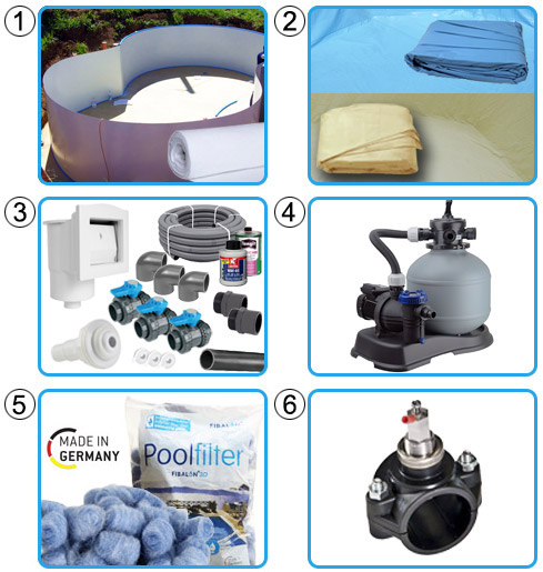 Piscina interrata ISABELLA 525 - 5,25 x 3,20 x h 1,50 m KIT EASY