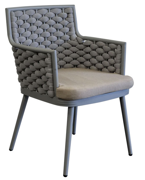 Poltrona in alluminio e corda ISIDE by Regarden