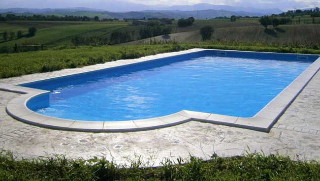 Piscina interrata in casseri di polistirolo ITALIKA Blok con scala romana